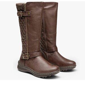 Like New DREAM PAIRS Women's Faux Fur-Lined Tall Boots Sz. 7.5